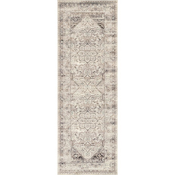 Mika In/out Area Rug by Loloi, Stone / Ivory, 2'5"x11'2"