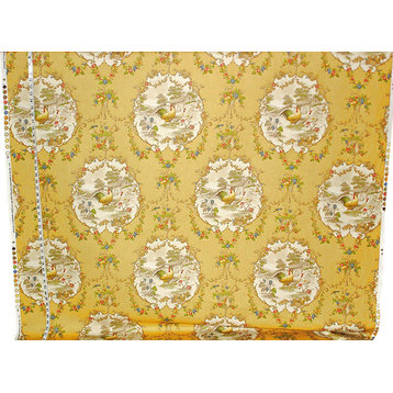 Yellow Rooster Toile Fabric French Country chicken, P.Kaufmann County Fair, Standard Cut