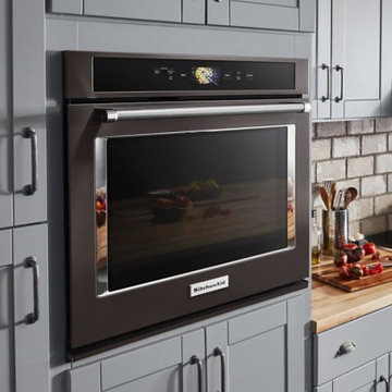 Black Stainless Kitchenaid 30" SmartOven