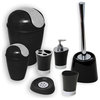 Bath Hand Soap and Lotion Dispenser Shiny Color With Chrome Parts, Black
