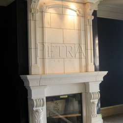 Stone Fireplace Mantels with oermantel - Indoor Fireplaces