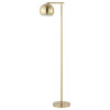 Eva 58.5"  Modern Contemporary Iron LED Floor Lamp, Brass Gold