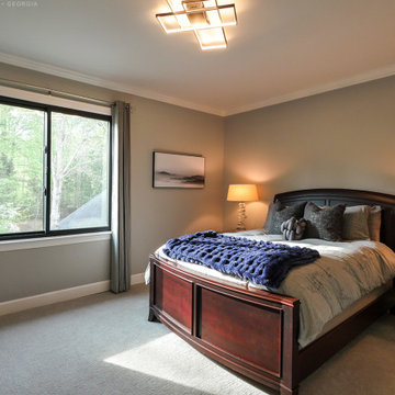 New Black Window in Stylish Bedroom - Renewal by Andersen Georgia