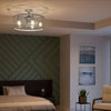 Luxury Provencial Ceiling Fan, 9.75''H x 22''W, in Silver Leaf