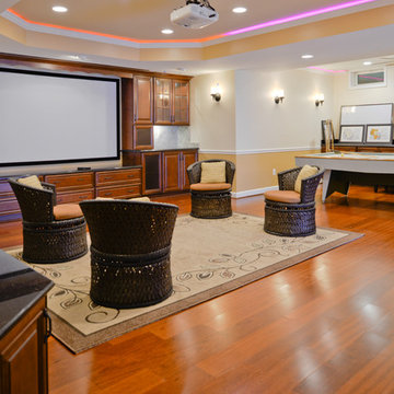 A New Attractive Basement for Today's Family Entertainment