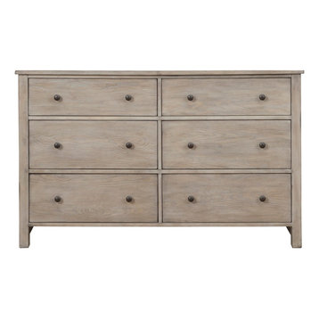 The 15 Best Natural Wood Dressers And, Atlantic 6 Drawer Dresser White
