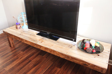 Yonder Years Rustic Reclaimed Wood TV Stand - Entertainment Center - Natural Fin