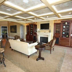 Built in bookcases and coffered ceiling - Products