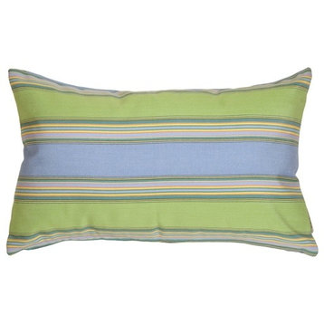 Pillow Decor - Sunbrella Bravada Limelite 12 x 20 Outdoor Pillow