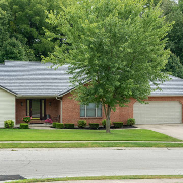 Metal Roofing - Oxford Slate Rock Metal Shingle in Gray House 3