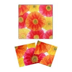 Floral Art Dinner Napkin- Poppy Pattern - Napkins