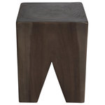 Uttermost - Armin Solid Wood Accent Stool - Constructed From Solid Suar Wood, This Accent Stool Is Finished In Satin Gray With Natural Texture And Grain That Makes Each Piece Unique. Can Act As A Stool Or Pull-up Table. Solid Wood Will Continue To Move With Temperature And Humidity Changes, Which Can Result In Cracks And Uneven Surfaces, Adding To Its Authenticity And Character.