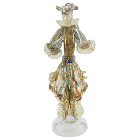 GlassOfVenice Murano Glass Venetian Goldonian Gentleman - Millefiori and Gold