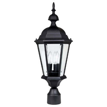 Capital Lighting Carriage House 9725BK 3 Lamp Outdoor Post Fixture - Black