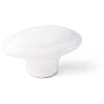 1 3/8" Porcelain Knob - Oval White
