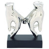 Traditional Silver Polystone Sculpture 96763