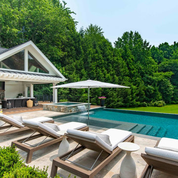 Infinity Pool and Pool House in Great Falls