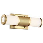 Nuvo Lighting - Nuvo Lighting 62/1601 Caper - 12.75 Inch 13W 1 LED Bath Vanity - Caper; LED Vanity; Brushed Brass with Frosted LensCaper 12.75 Inch 13W Brushed Brass FrosteUL: Suitable for damp locations Energy Star Qualified: n/a ADA Certified: YES  *Number of Lights: Lamp: 1-*Wattage:13w LED Module bulb(s) *Bulb Included:Yes *Bulb Type:LED Module *Finish Type:Brushed Brass