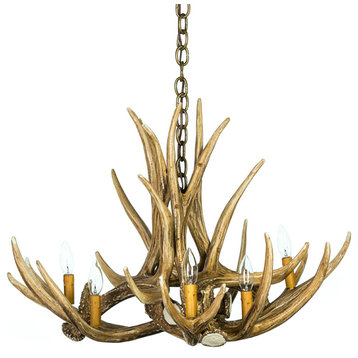 Mule Deer 6 Antler Chandelier