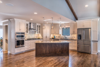 Photo of a transitional kitchen in Omaha.