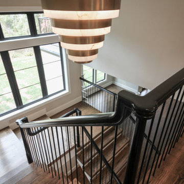 Project #89 | Contemporary Staircase with Rotunda Balcony