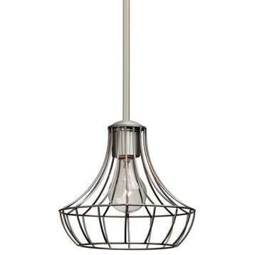 Spezza 7 1 Light Pendant, Satin Nickel