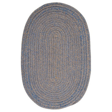 Softex Check CX25 Blue Ice Check Traditional Area Rug, Round 12'x12'