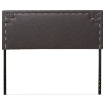 Geneva Fabric Upholstered Headboard, Dark Gray, Queen