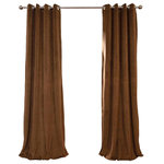 Trinidad Natural Linen Blend Stripe Curtain Single Panel - Traditional ...