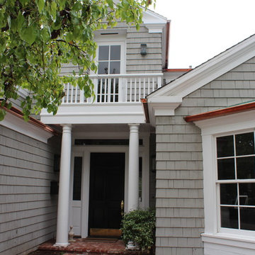 Manhattan Beach Home,Copper K-Style Gutters, Pre-Downspouts