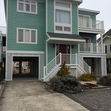 Exterior job painting siding and trim