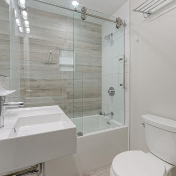 Transitional Hall Bathroom