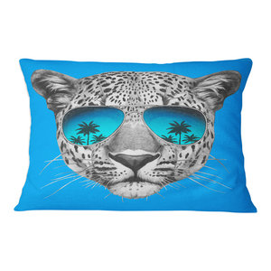 Designart CU13181-16-16 Funny Panda with Sunglasses Animal Cushion Cover for Living Room Sofa Throw Pillow 16 x 16