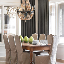 Dining room with new grey table