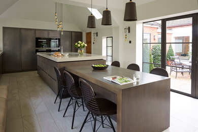 Design ideas for a mid-sized contemporary kitchen in Kent.