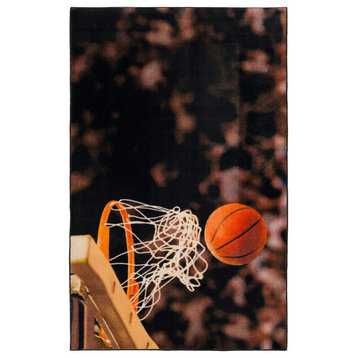 Mohawk Home Basketball Hoop Multi 3' 4" x 5' Area Rug
