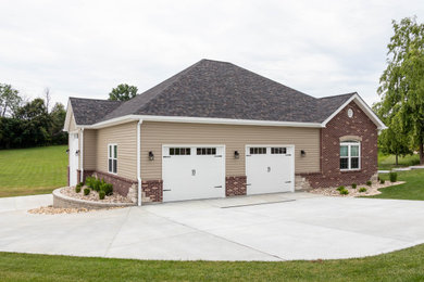 Huge detached four-car garage workshop photo in St Louis