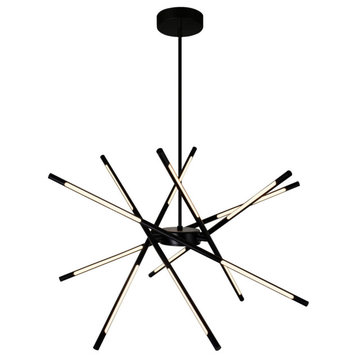 Oskil LED Integrated Chandelier With Black Finish