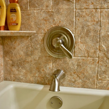 Warm Full Bathroom Update