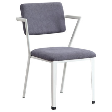 ACME Cargo Chair, Gray Fabric and White