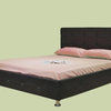Greatime B1118 Upholstered Platform Bed, Queen, Dark Brown