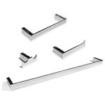 Celeste Designs - Celeste Platinum 4-Pc Set Wall-Mounted Bathroom Accessories Polished Chrome - This 4-piece matching hardware set from the PLATINUM series contains: