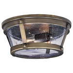 Vaxcel - Vaxcel T0342 Bruges - Two Light Outdoor Flush Mount - The soft industrial style of the Bruges collectionBruges Two Light Out Parisian Bronze Clea *UL Approved: YES Energy Star Qualified: n/a ADA Certified: n/a  *Number of Lights: Lamp: 2-*Wattage:60w Medium Base bulb(s) *Bulb Included:No *Bulb Type:Medium Base *Finish Type:Parisian Bronze