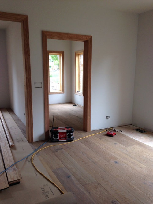 Red oak trim with white oak floors....../
