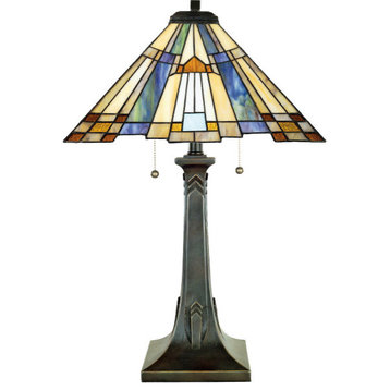 Quoizel TFT16191A1VA Inglenook 2 Light Table Lamp in Valiant Bronze