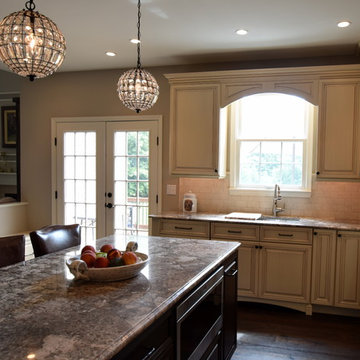 Alma Cognac Kitchen With Custom Hood