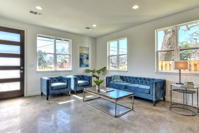 Inspiration for a modern living room remodel in Other