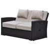 Courtyard Casual Miranda Outdoor Loveseat to Daybed Combo with Cushions