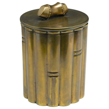 Brass Bamboo Design Box With Lid