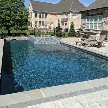Beautiful Glass Tile Clean Lines Pool